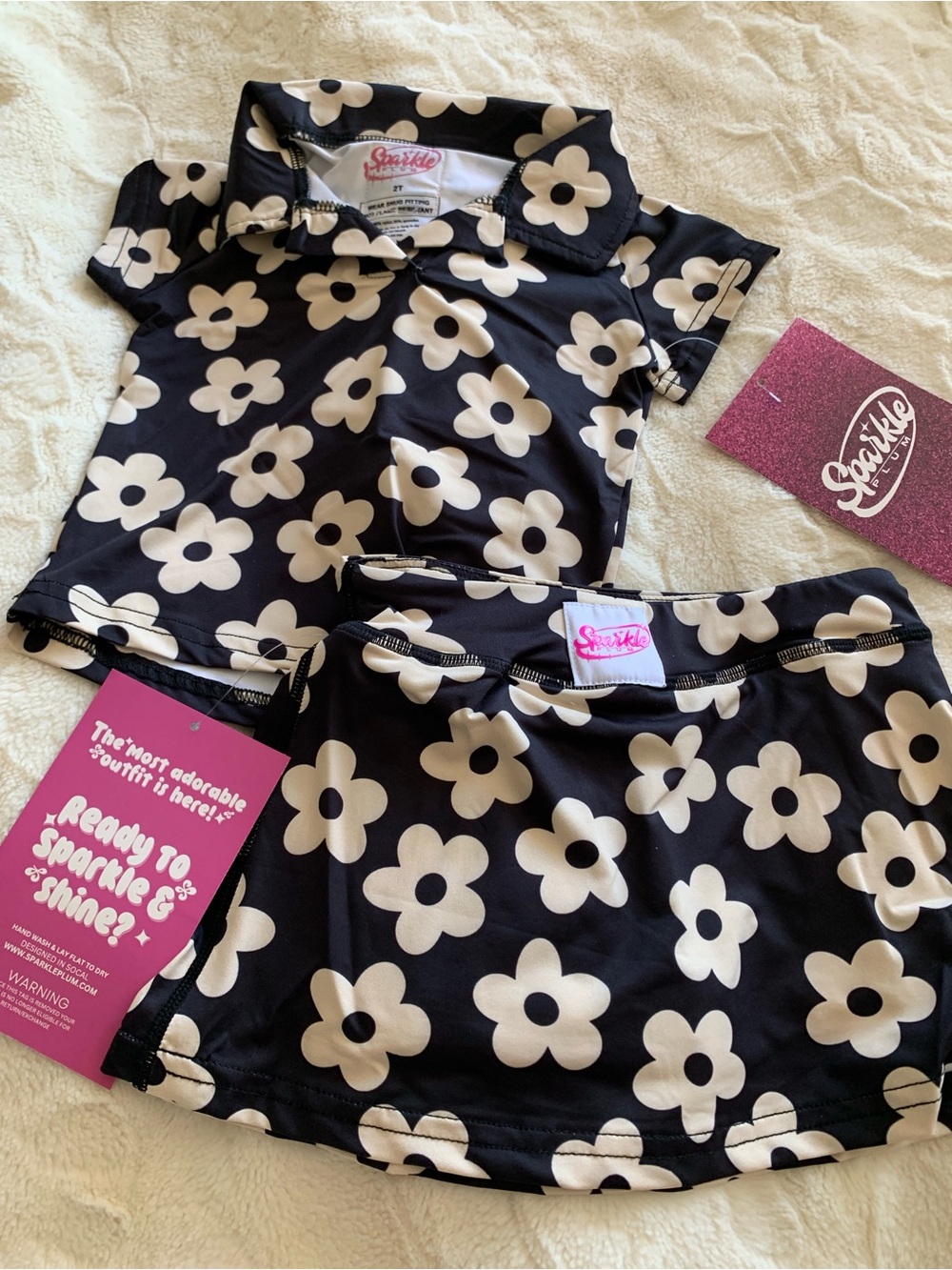 Sparkle Plum toddler girls activewear skorts set size 2T